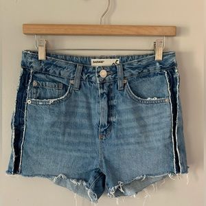 Garage Denim Jean Frayed Mom Two Tone Shorts Size 5 Juniors